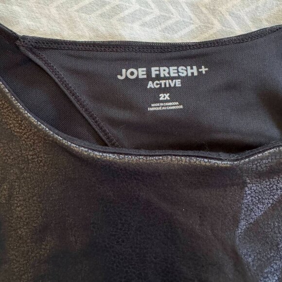 NEW Joe Fresh Sprt Bra Top Black - Picture 3 of 9